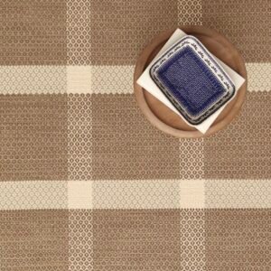 Alma Grid Brown Natural EERUG82825 | 60% OFF