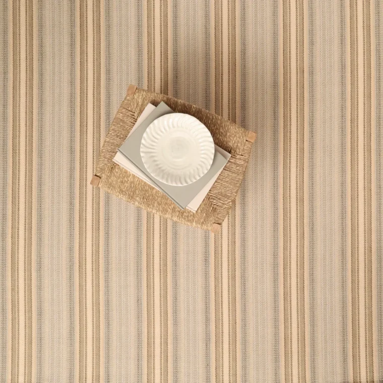 Teff Linen Twill Amarillo Stripe Styled 4