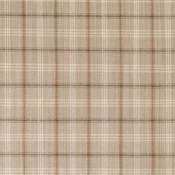 Linen Twill Hutton Plaid Soft Brown EERUG61749 | 70% OFF