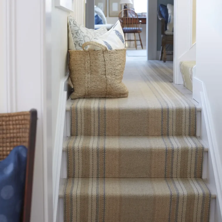 Teff Linen Twill Laredo Stripe Original, LC6 - Stair Runner