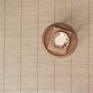 Pinstripe Reverse Twill Oatmeal Strie, Red EERUG1001316 | 30% OFF