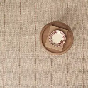 Pinstripe Reverse Twill Oatmeal Strie, Red EERUG1001316 | 30% OFF