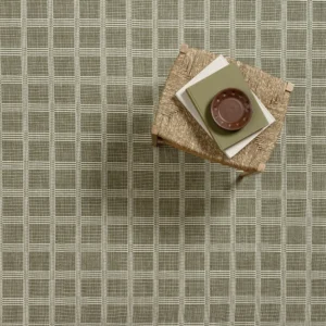 Gardin Grid Olive, White EERUG1001108-2