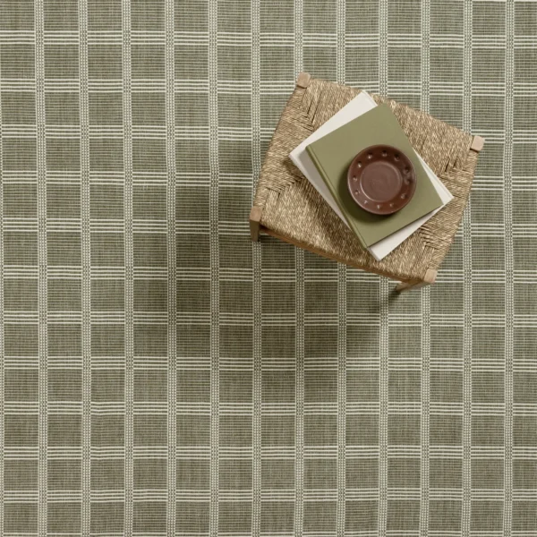 Gardin Grid Olive, White EERUG1001109