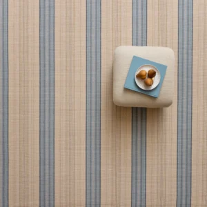 Lancaster Stripe Blue, Natural EERUG1001131 | 30% OFF