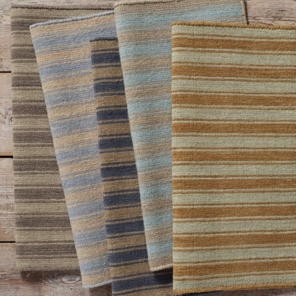 Cottage Stripe Flatweave Walnut & Morning Fog EERUG1001491 | 40% OFF