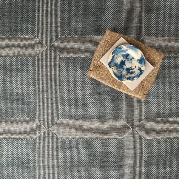 Nantucket Grid Denim, Natural EERUG1000827 | 50% OFF