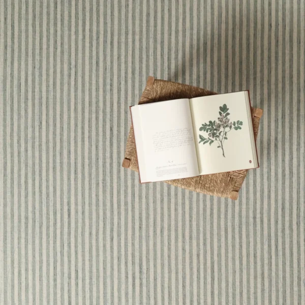 Sale Rug Collection | Space Dyed Stripe Flatweave Grey Blue