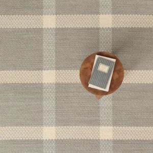 Alma Grid Grey Blue Strie EERUG86169 | 60% OFF