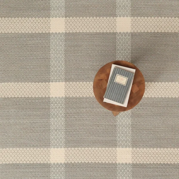Alma Grid Grey Blue Strie EERUG86169 | 60% OFF