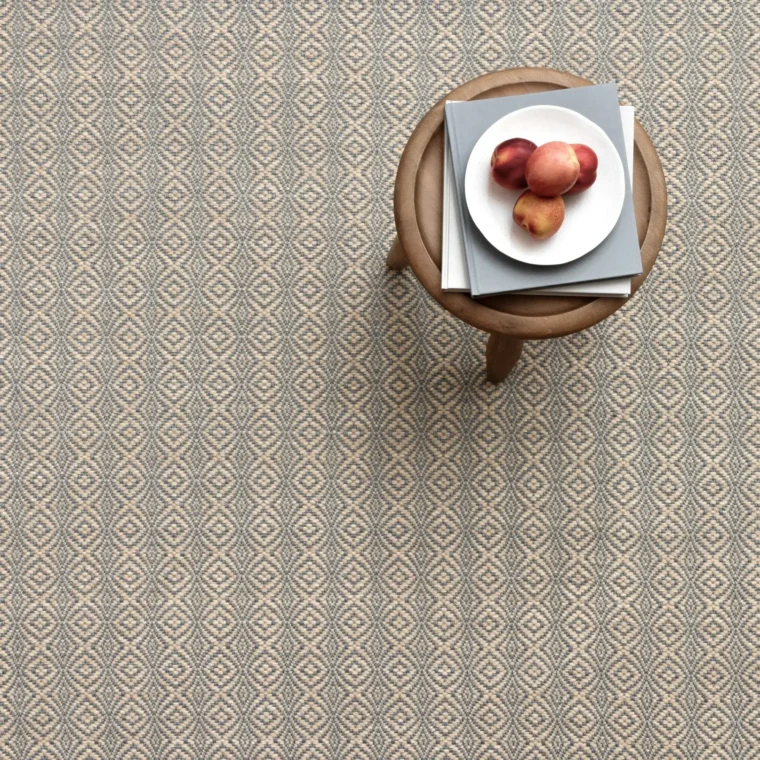 Teff Overshot Pale Beige, Slate Quick Ship JG Styled 9