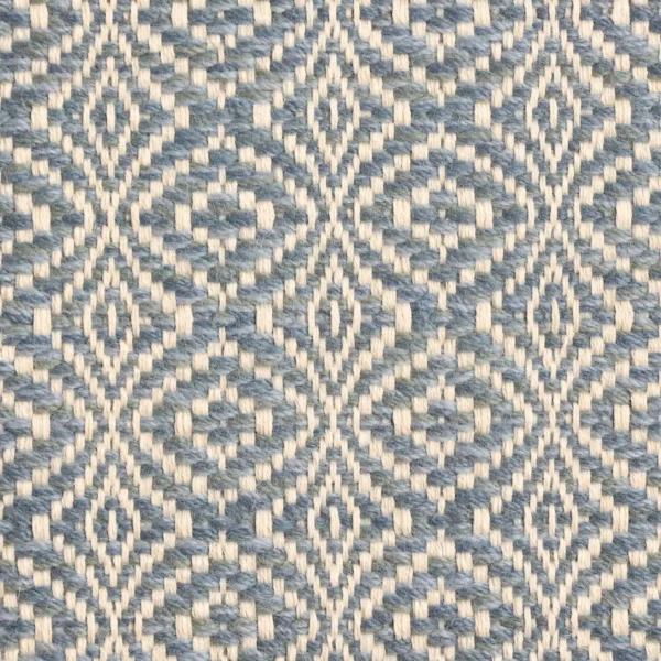 Overshot Blue Strie, Cream EERUG1000800