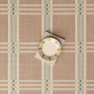 Huck Grid Warm Taupe, Olive, Yellow EERUG1001431