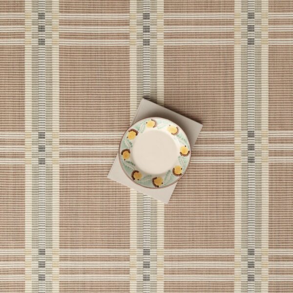 Huck Grid Warm Taupe, Olive, Yellow EERUG1001431