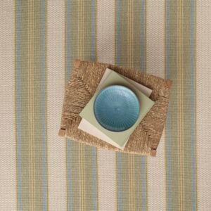 Ladders & Stripes Green, Blue, Cream EERUG1001605