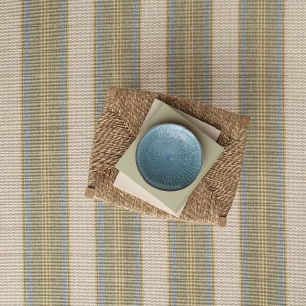 Ladders & Stripes Green, Blue, Cream EERUG1001605