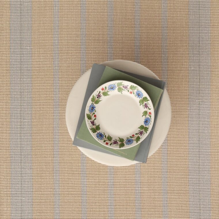 Cotton Seville Stripe Amarillo, Blue Styled 22