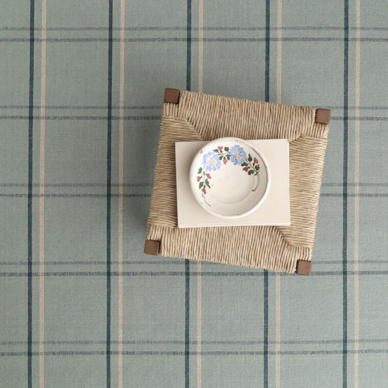 ECloth Dartford Plaid Flatweave Fjord Blue Styled 4