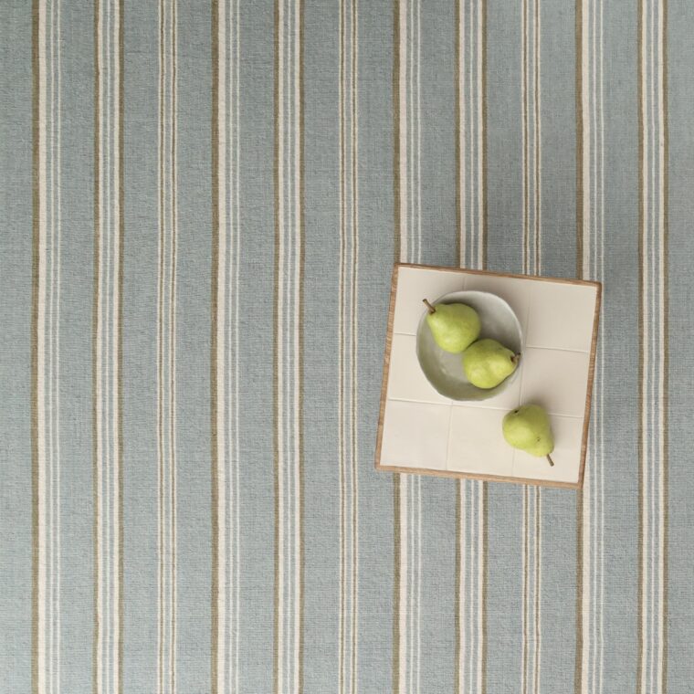 ECloth Marion Stripe Flatweave Lake Como, Olive Styled 12