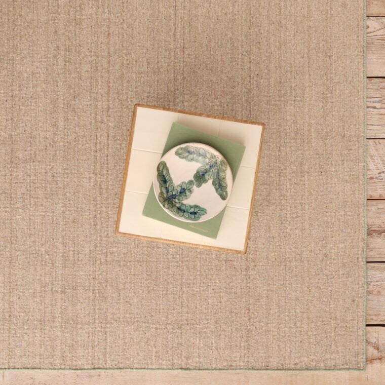 ECloth Strie Flatweave with Contrast Whipstitch - Fleece (TB-08), Lake Como Styled 6