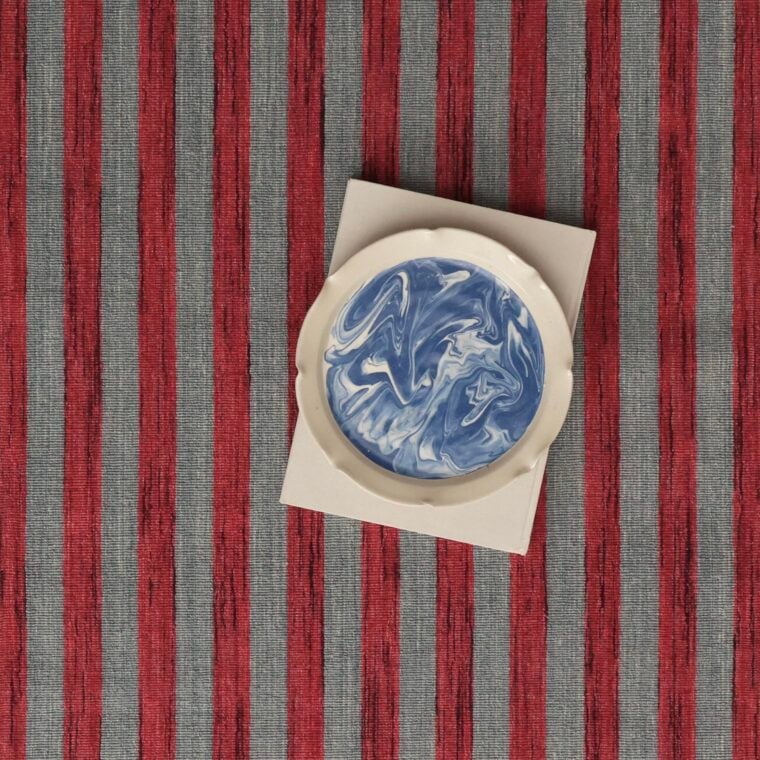 ECloth Vertical Stripe Flatweave Red & Blue Styled 9