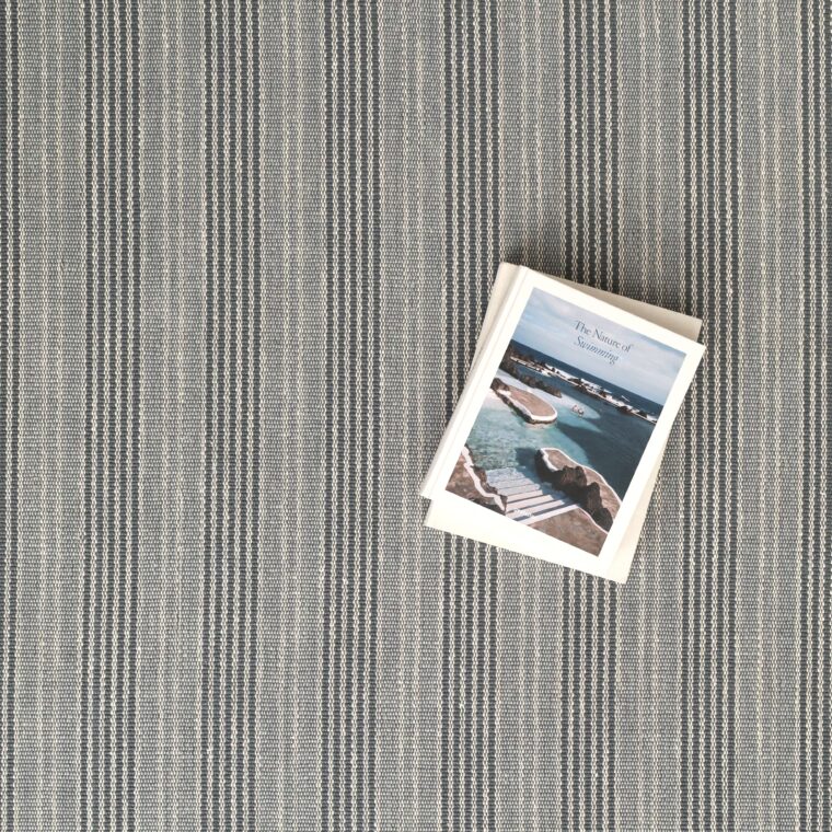 Teff Canvas Stripe Navy Quick Ship Styled 12