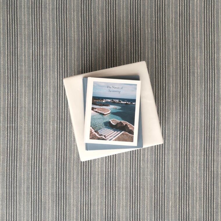 Teff Canvas Stripe Navy Quick Ship Styled 24