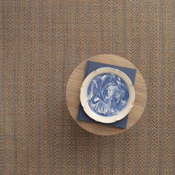 Sale Rug Collection | Teff Overshot Nutmeg Navy Strie