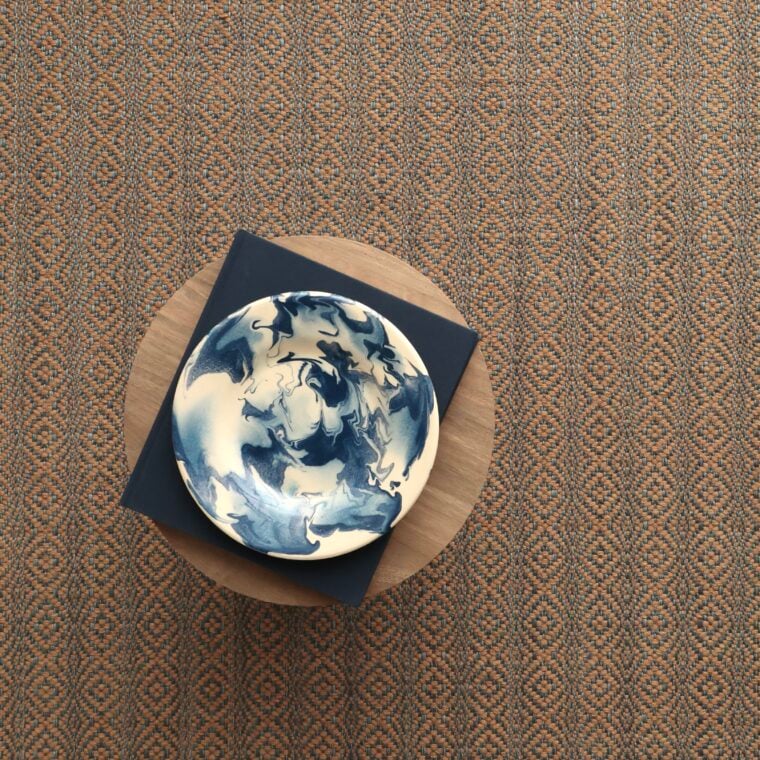 Teff Overshot Nutmeg, Navy Strie Quick Ship Styled 22