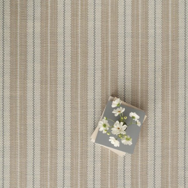 Sale Rug Collection | Teff Twill Basket Stripe Cloud Blue