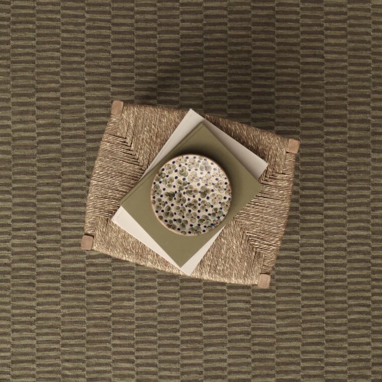 ECloth Dhurrie Post Olive & Stone Styled 6