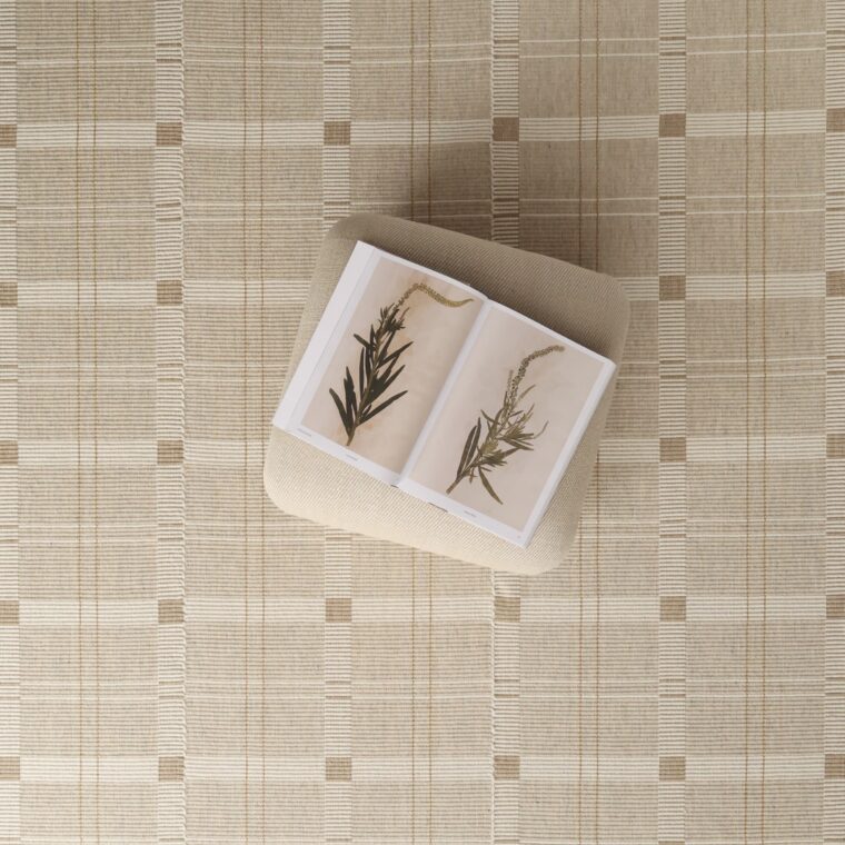 MS Pelly Grid Flesh Tweed, Cream Styled 10