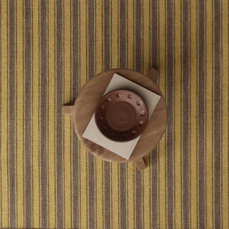 ECloth Cottage Stripe Flatweave Seagrass & Stone Styled 6