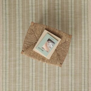 Twill Basket Stripe Platinum, Seafoam EERUG10001664