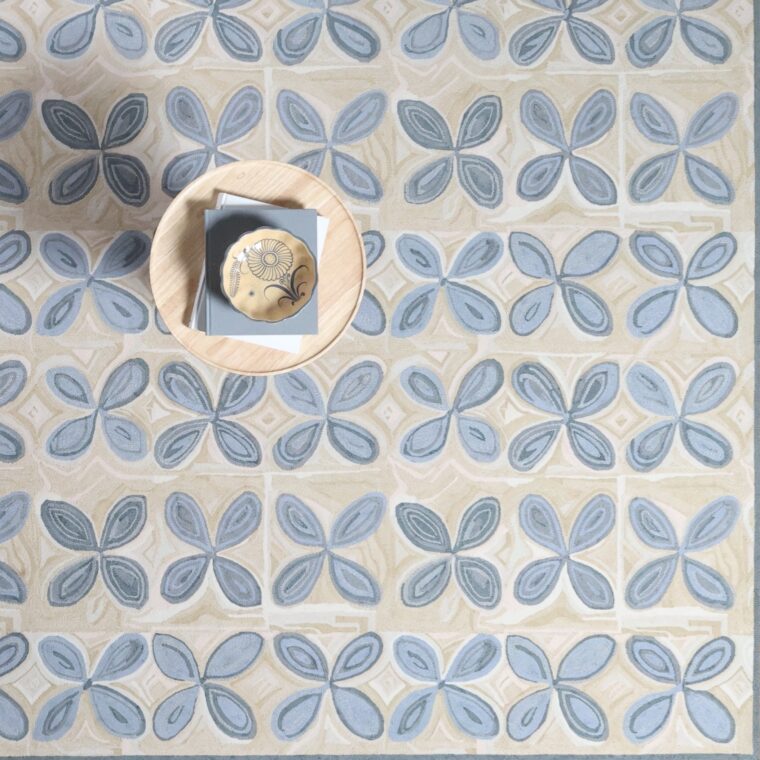 Tufted Abstract Flowers - Buttermilk Styled 14