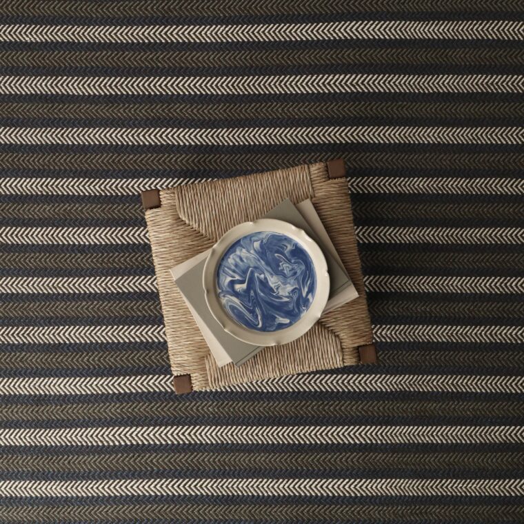 ECloth Everett Stripe Dark Blue, Dark Brown Styled 6