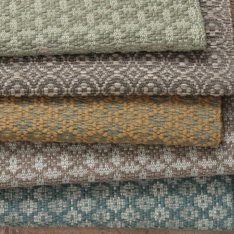 MS Marguerite's Circles, Cordon, Ikat Diamond Stripe Styled 2