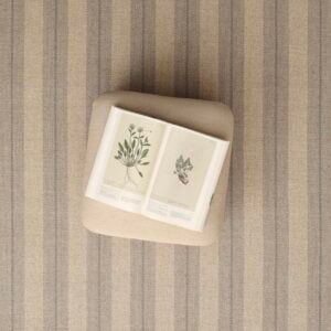 Linen Twill Odell Stripe Blue, LC6 Undyed Fleece EERUG1001764