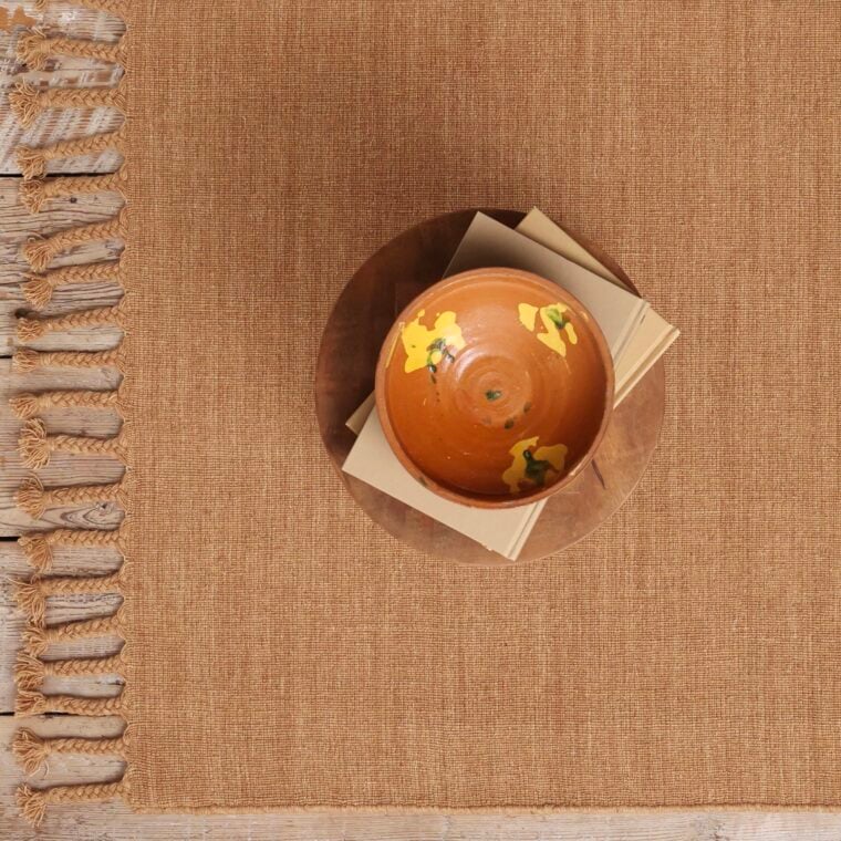 ECloth Strie Flatwewave Tamarind with Fringe Styled 7