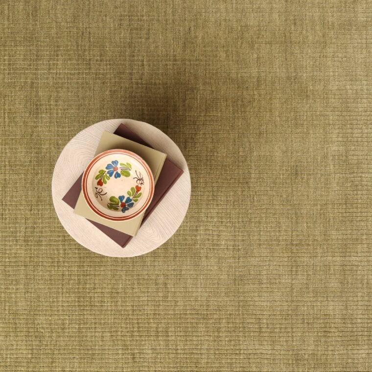 ECloth Strie Velvet with Pinstripes Olive Styled 710