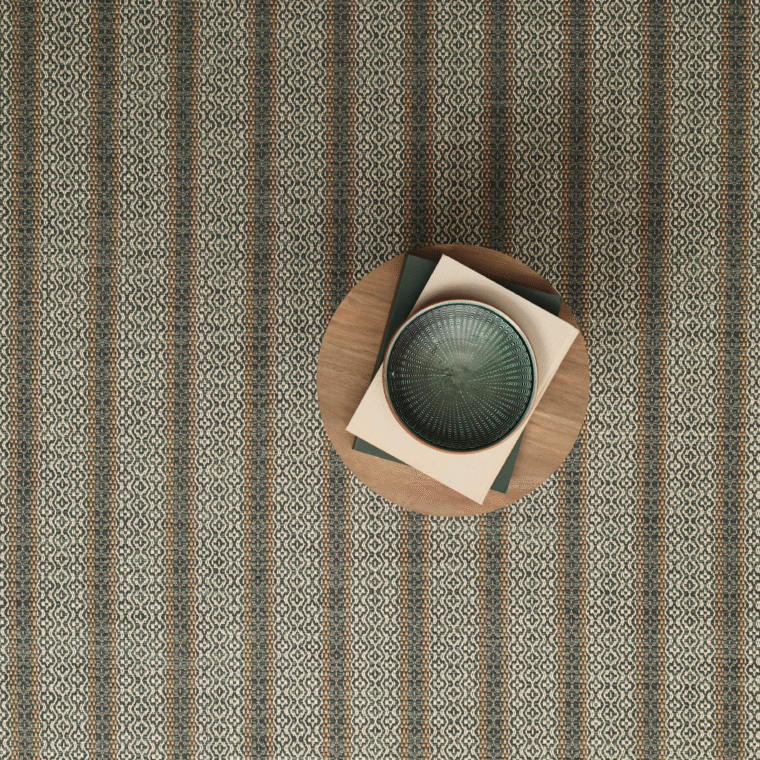 Teff Ulla with Pinstripes Green Strie Styled 19