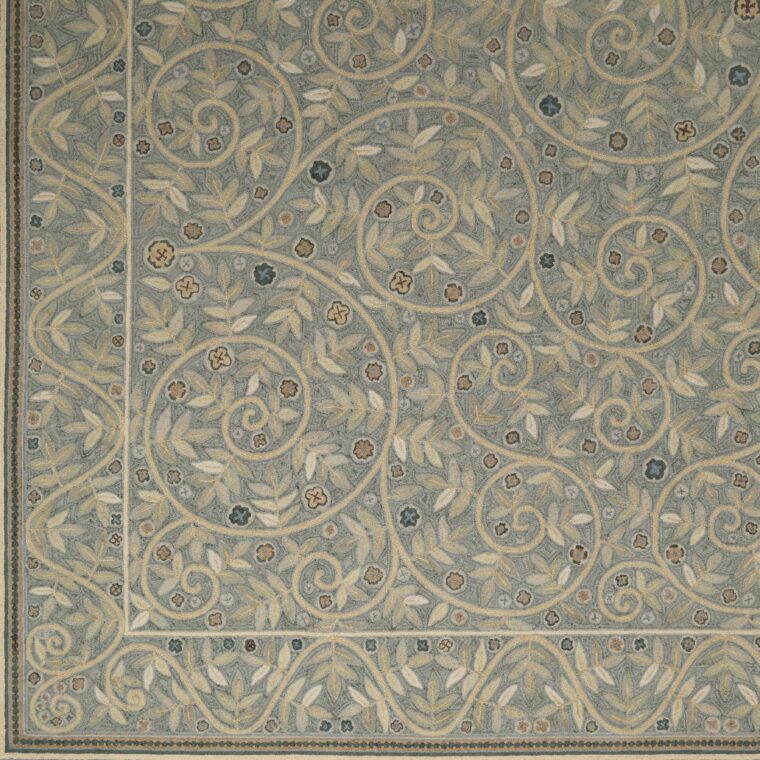 Tufted Viennese Waltz Brown, Teal Styled 9