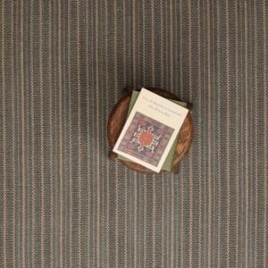 Twill Basket Stripe Navy Strie, Brownstone EERUG1002005