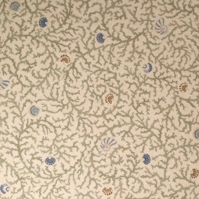 Tufted Sea Shells Indigo Styled 8