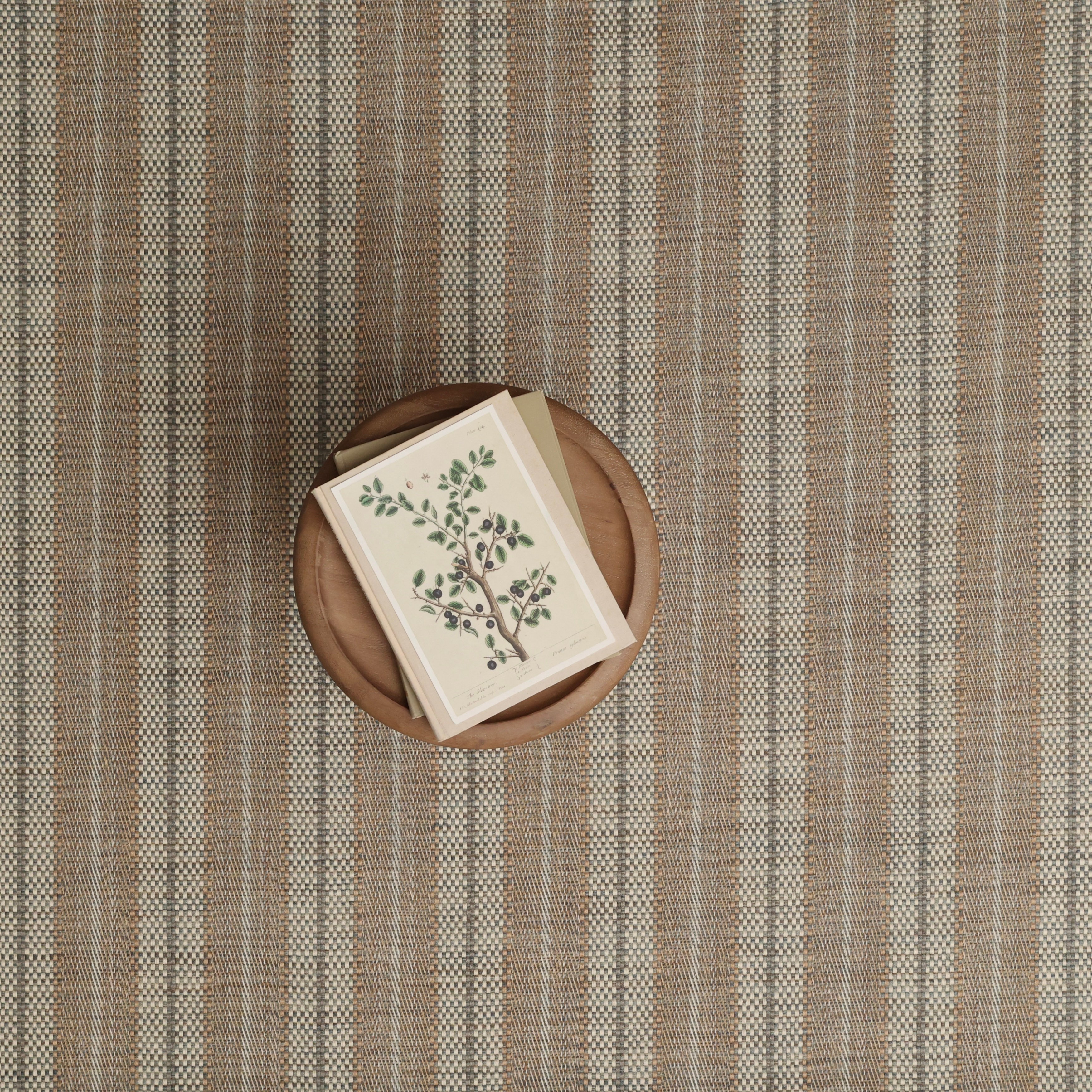 Twill Basket Stripe Platinum, Grey Blue, Brown EERUG1001984