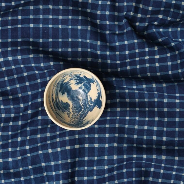 Fabric Bunkhouse Check Indigo EE5420L-01 Styled 5