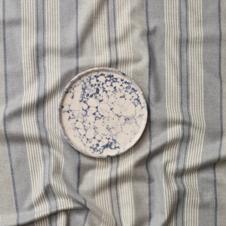 Fabric Cornwall Stripe Chambray EE0828-81 Styled 5