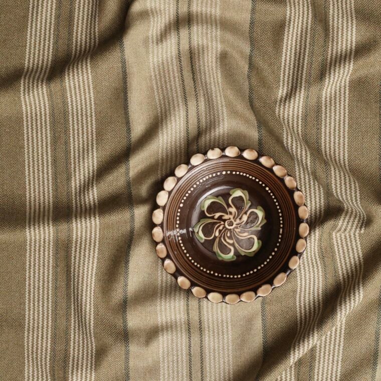 Fabric Cornwall Stripe Olive EE0828-80 Styled 8