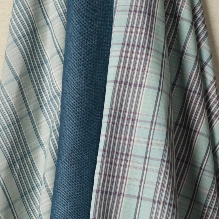 Fabric Hiley Plaid Fjord & Lilac Styled 1